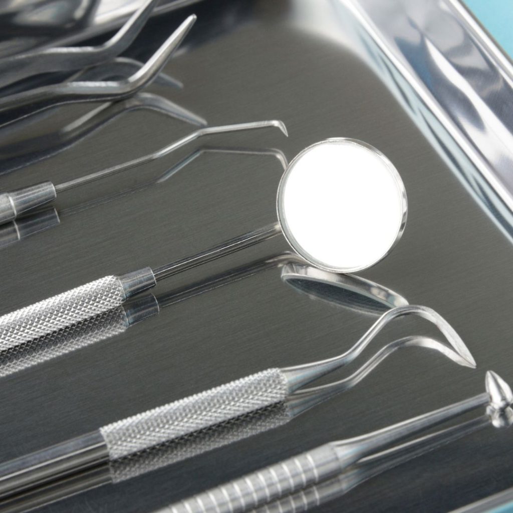 metal in the healthcare sector. dentistry tools